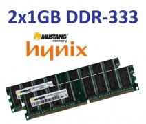 2x 1GB = 2GB DDR333 RAM 333MHz PC-2700 DIMM