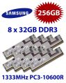 8x 32GB = 256GB KIT DDR3L RAM 1333 Mhz PC3L-10600R ECC REG DIMM